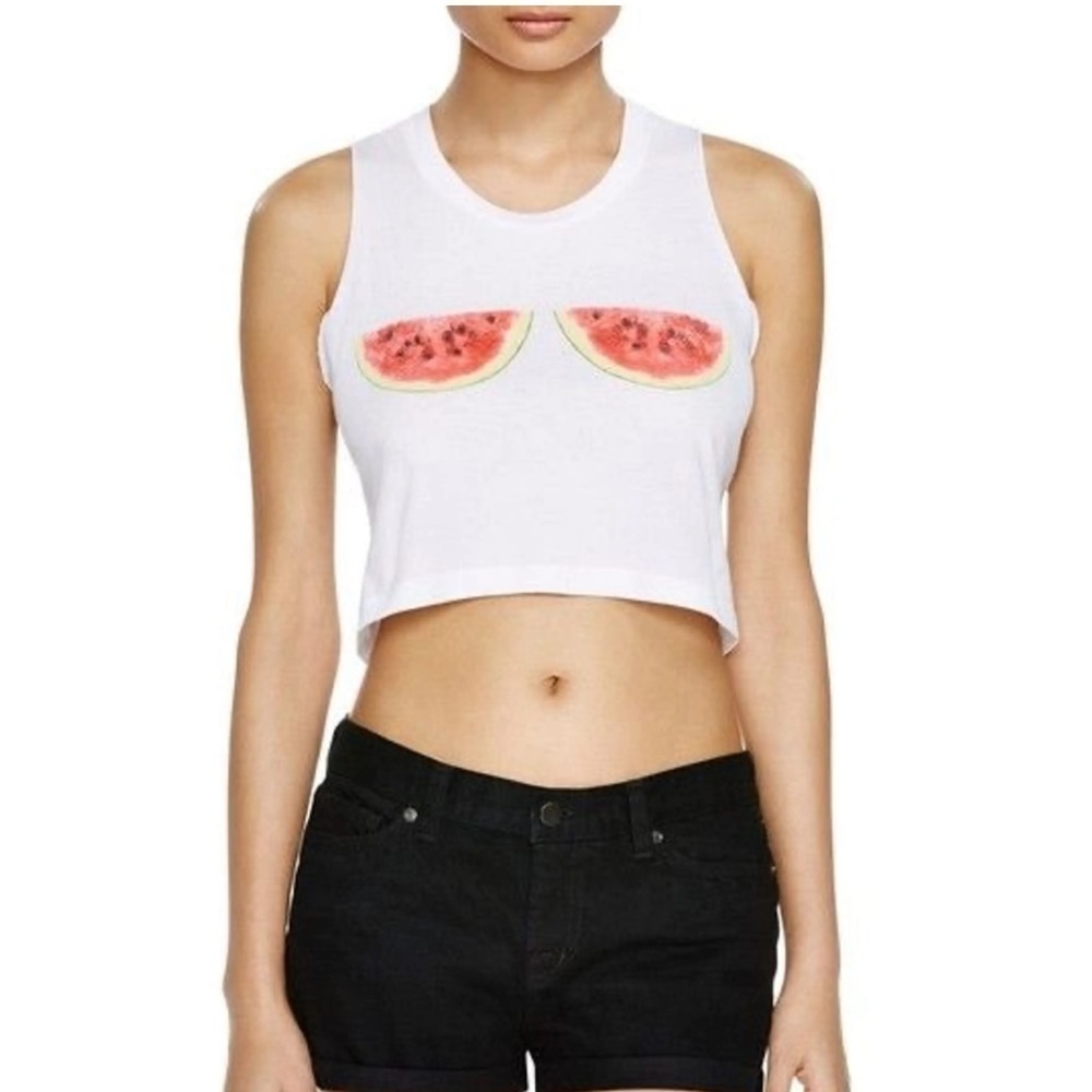 Wildfox White Watermelon Tank Top